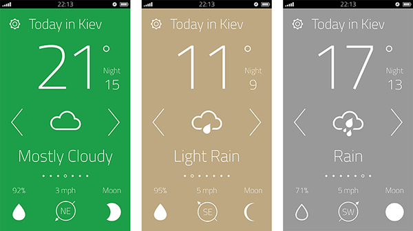 ios weather iphone5  iphone  ow design app appstore
