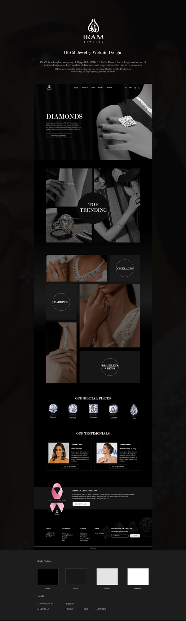IRAM Jewelry's Website Design