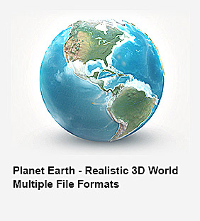 Planet Earth - Realistic 3D World Globe - 45