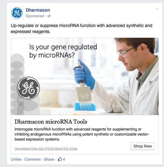 Facebook ads digital images brand GE life Science Layout Design