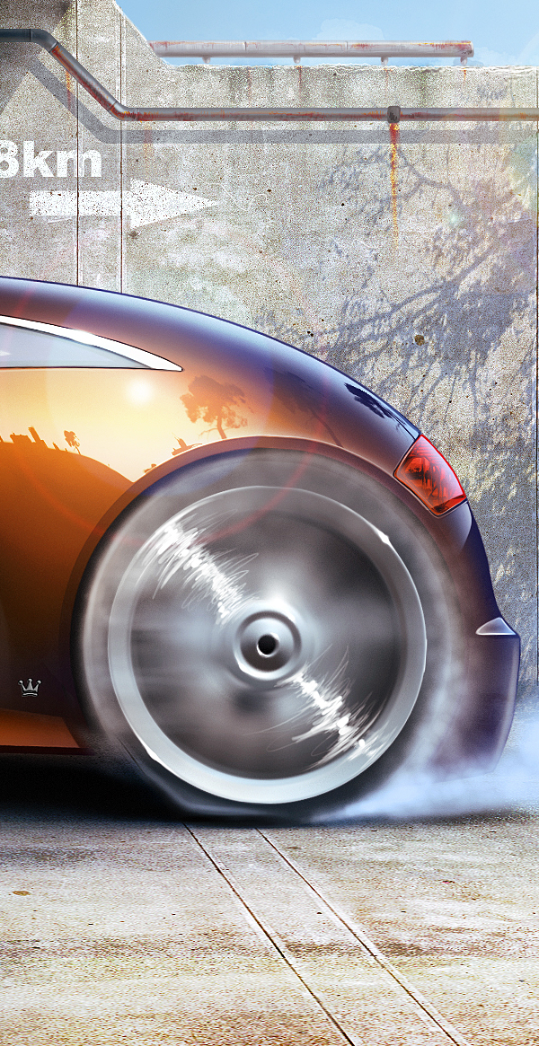 hot rod art olivier Gamiette makinf of tutorial rod concept car rendering Big Wheels