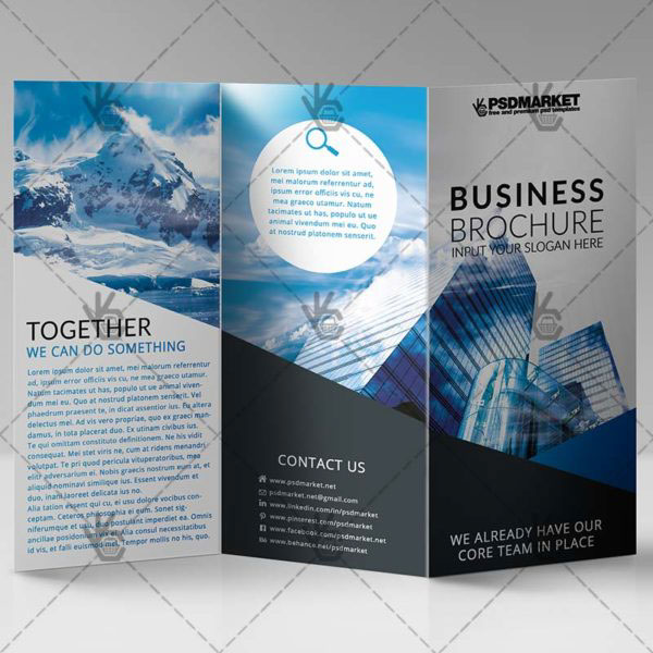 abstract brochure business concept free psd modern print professional psdmarket tri fold