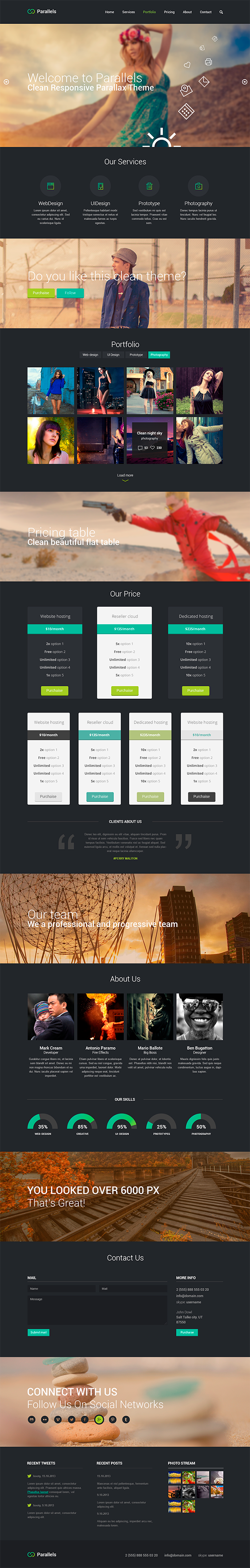 Free PSD Responsive Template