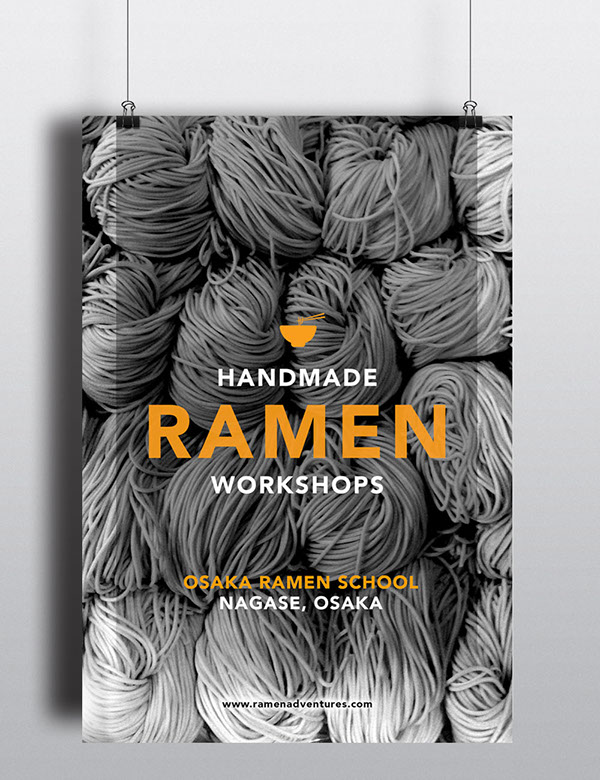 poster ramen handmade workshops osaka japan noodles