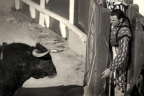 black and white portraits Travel matador spain kids editorial people men bull fighting