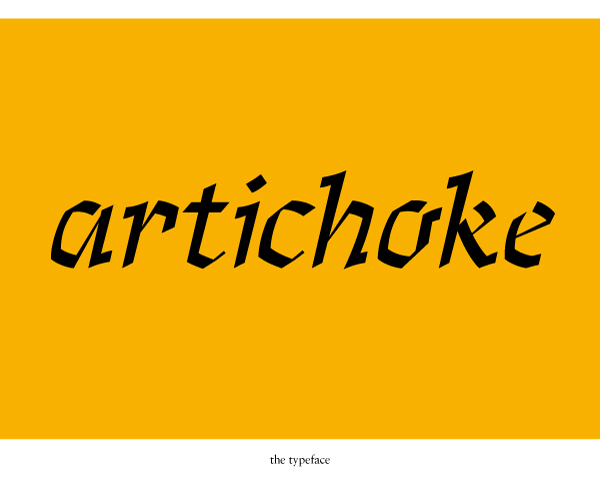 artichoke font Typeface tipo brda Workshop