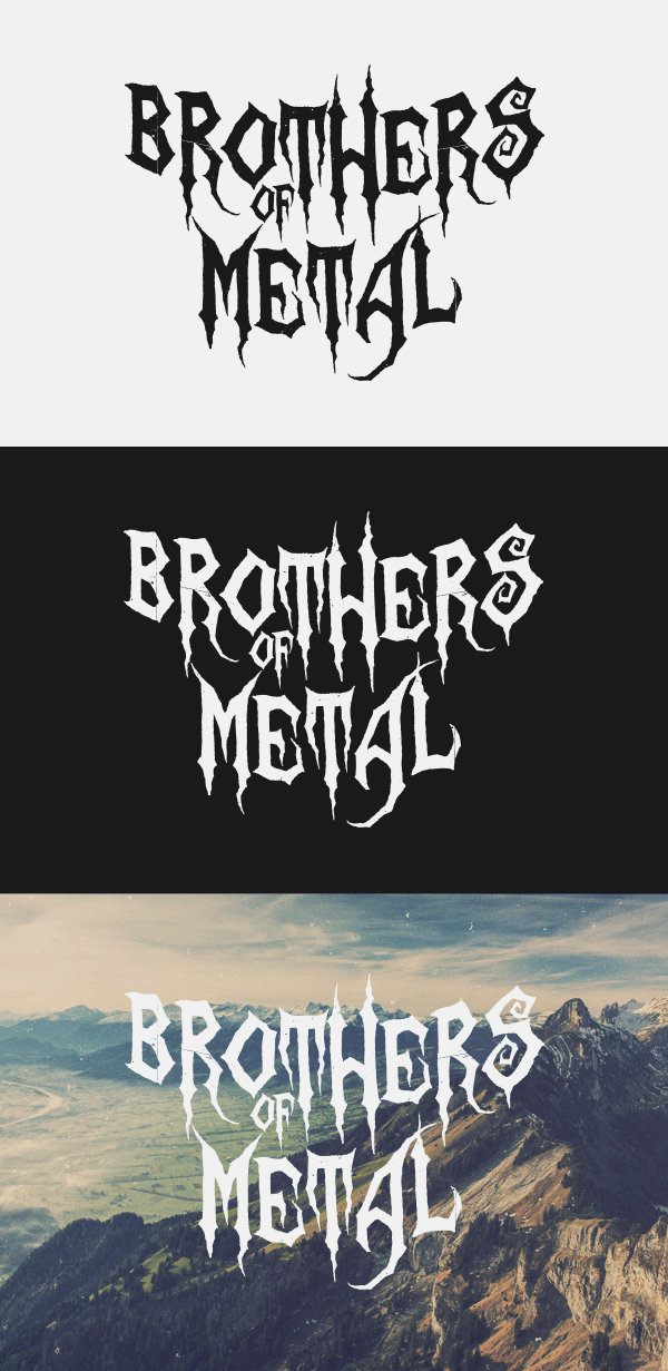 brothers of metal logo Logotype Heavy heavy metal