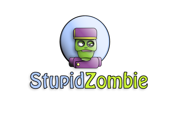 logo stupid zombie blockhead