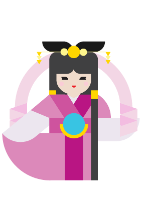 japan funny geisha kappa samurai Princess hime sensei ninja kabuki monk priestess geometric minimal