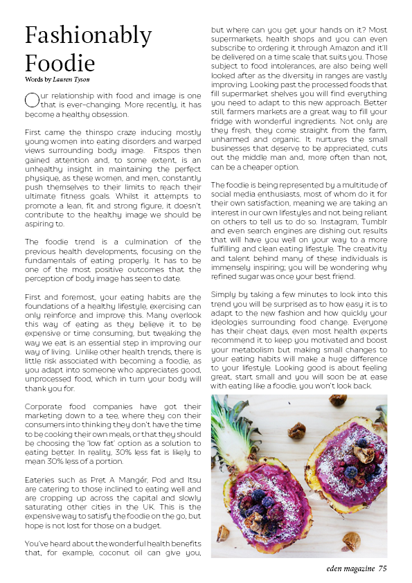 article Food  eden magazine