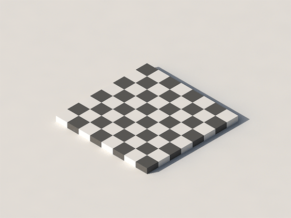 game design chess chesster petrkoll graphic LOW poly lowpoly 3D motion app ios iphone Board