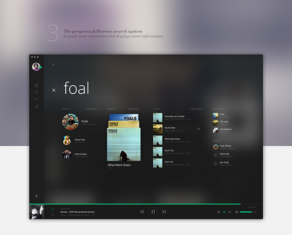 Spotify - UI redesign concept