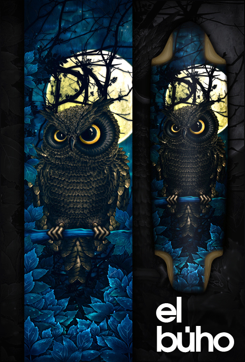 photoshop skateboarding longboarding owl Tree   moon  night eyes feathers branch Night Watch