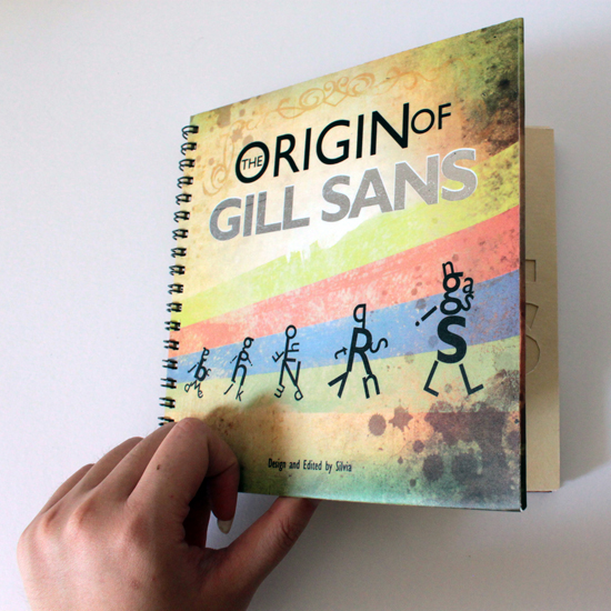 Gill sans serif Typeface book Retro font
