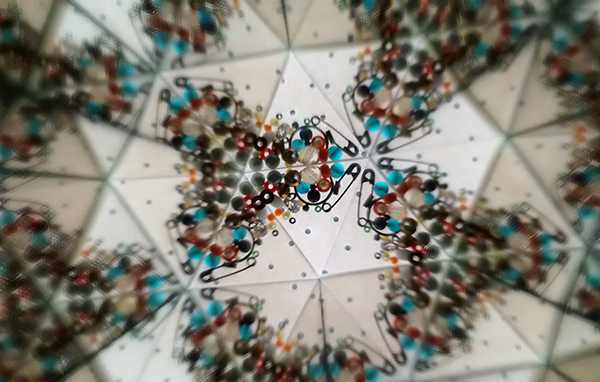kaleidoscope bead glass 3d print handmade mirror