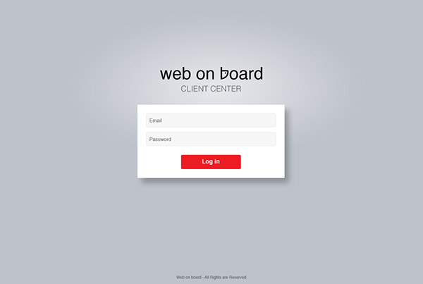 report system client center portal web on board