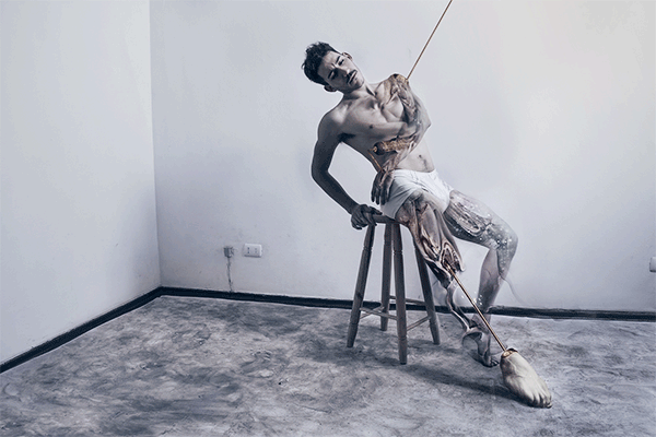 Jon Jacobsen gif cinemagraph dancer Daniel Ramos sculpture contemporary art body conceptual