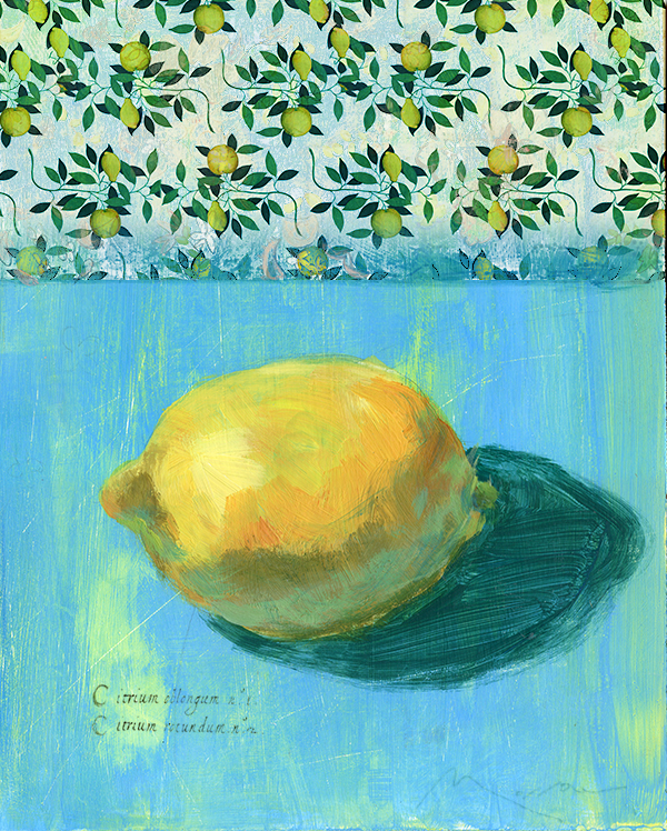 lemon Fruit textural Anthony Morrow art licensing surface design