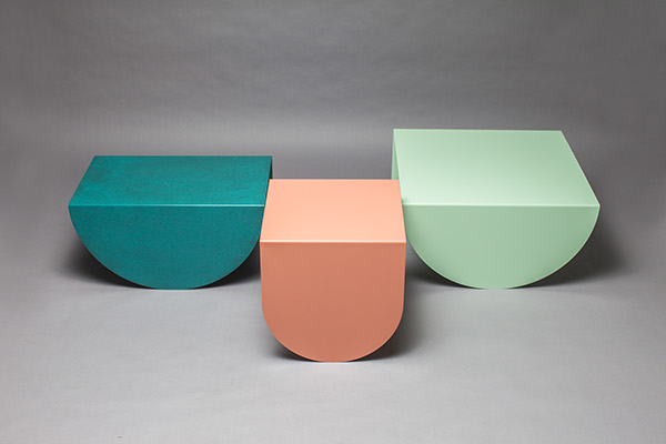 geometric steel rectangular circular folded furniture powder-coated table coffee table side table
