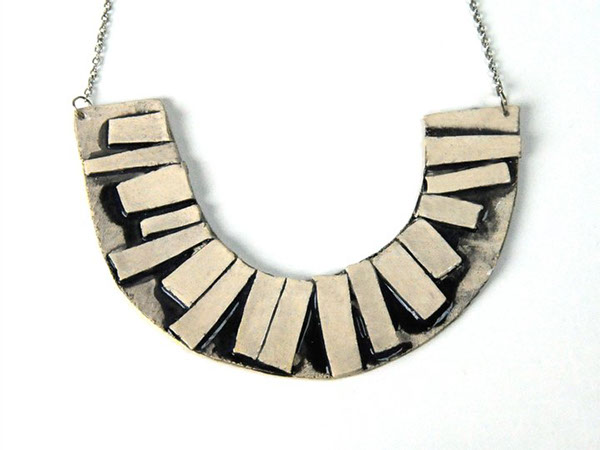 yellow black White Necklace brooche jewelry
