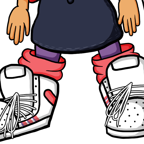 self Nieces high tops adidas animesque hachimaki Martial Arts tomboy girly girl shounen cartoon