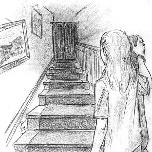 Paranormal Supernatural sketch black & white pencil ghost ghost stories book illustration