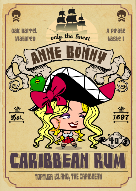 Rum pirate Label