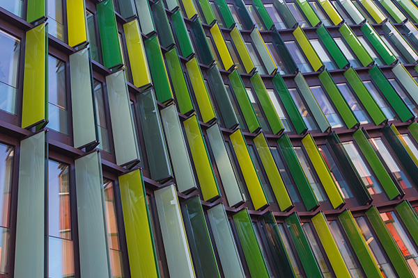 modern SKY building cologne germany Urban colours Patterns red green glas