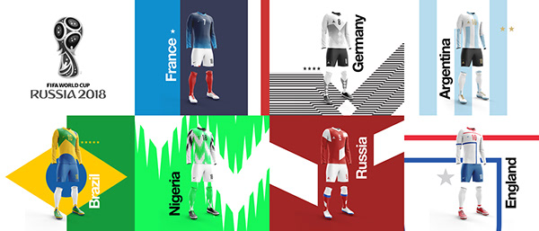 2018 FIFA World Cup Russia // Retro Kit Designs