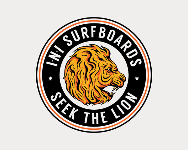 I-N-I Surfboards Logo and Branding Design