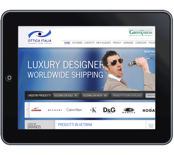 ottica glasses occhiali Webdesign E-commerce Design andre Andread.it Dall'Ara