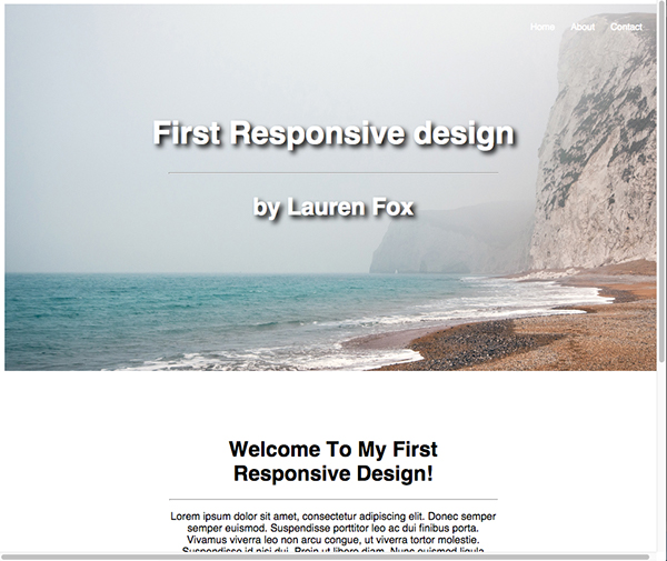 Responsive simple Web design UI ux