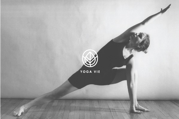 Yoga logo vitality life leaf Vie vinyasa lompoc Aerobics fitness