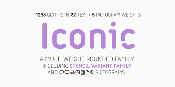 Iconic round type superfamily with 3 FREE FONTS!