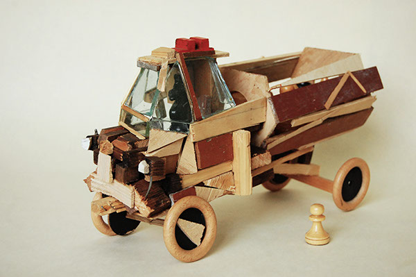 RECYCLED object wood scrap Echibition ghetto LEGO