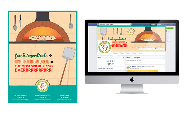 Flip Bistro restaurant italian restaurant Delhi restaurant promotion flyer home delivery Food  social media posters tent card