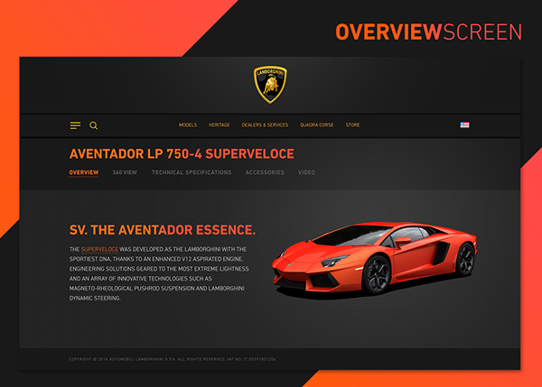 Lamborghini website UI/UX Re-design
