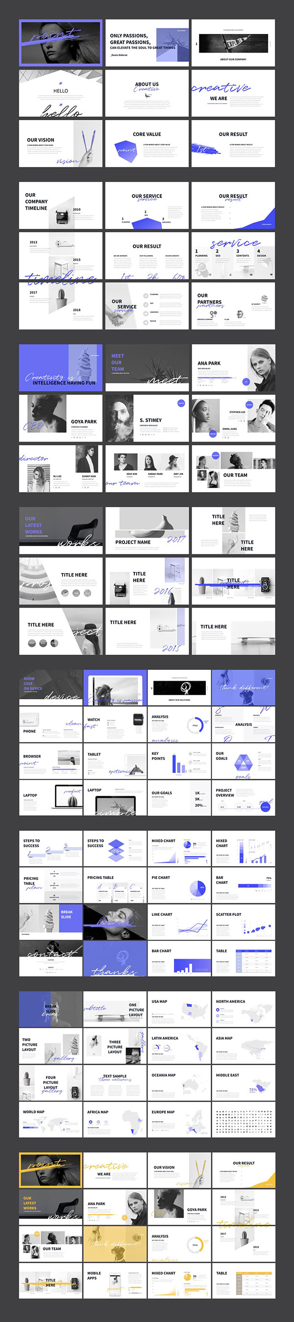 Point Presentation Template + Free PPT