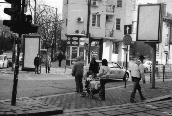 sofia bulgaria place One this place This black and white Analogue zenit displace reportage people tram daily sad face seasons different changing