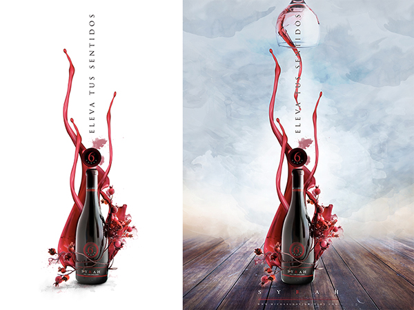 photoshoot digital manipulation Cintiq wacom wine fluid
