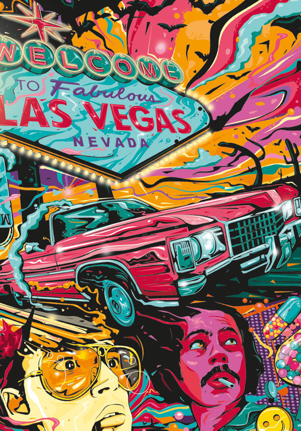 poster Mondo psychedelic movie Las Vegas Drugs fear loathing johnny depp Hunter Thompson