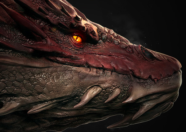 smaug dragon Zbrush photoshop Breakdown tutorial conceptart concept creature creaturedesign 3D hobbit lordoftherings LOTR