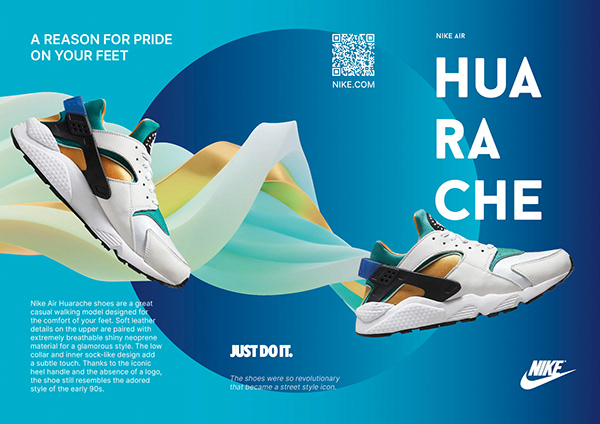 Tree-fold flyer for Nike