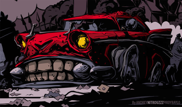 mike mignola Fan Art  Car  chevy chevrolet  bel air  CORSE  andrey pridybaylo Андрей Придыбайло nitrouzzz nitrouz dead