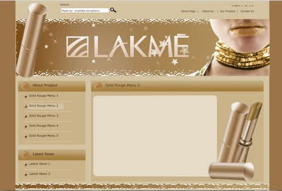 avantika srivastava Website template brand Flash cosmetics Project flash animation