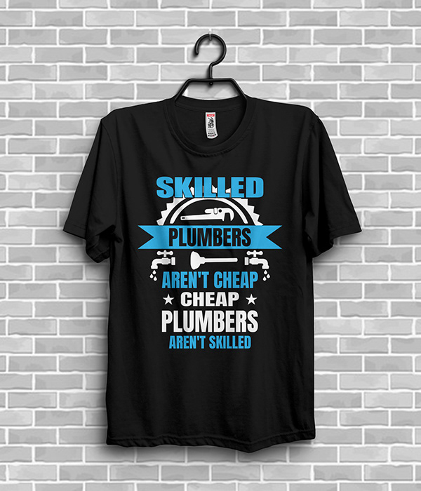 Plumber Typography and Vector T-shirt Design