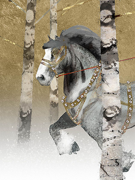 horse Anthony Morrow sleigh Christmas