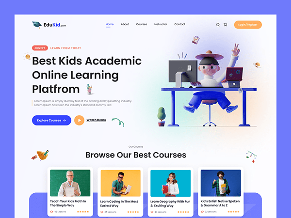 Kids Education Website