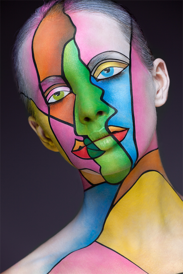 face-art art 2dornot2d paint face portrait colours make-up.