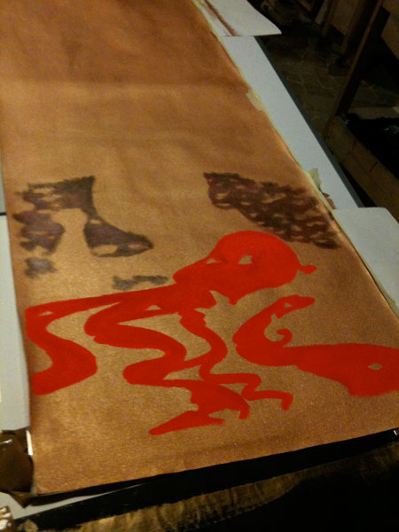 silkscreening acrylic on canvas malleus